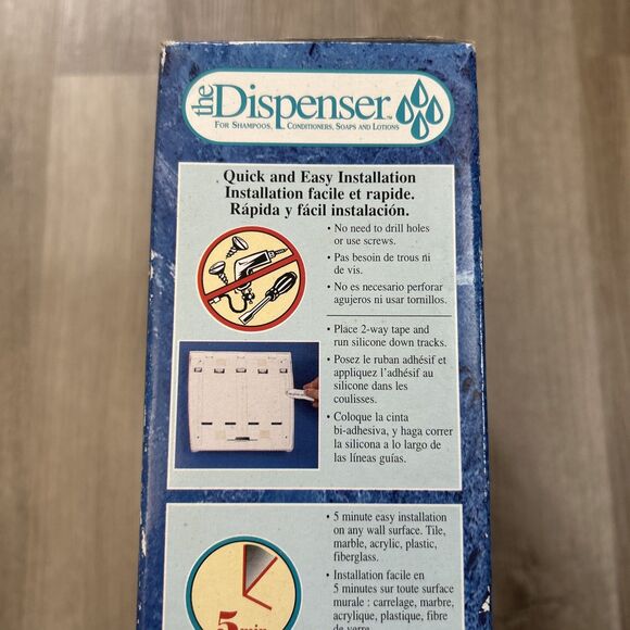 The Dispenser 4 Chamber Shower Organizer Soap Shampoo Conditioner Lotion READ - Picture 7 of 12